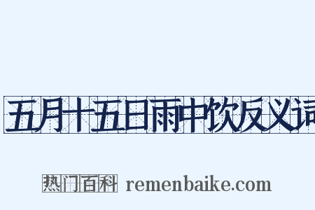 五月十五日雨中饮反义词是什么意思的图片